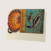 Vintage 1985 Merrimack A Visit To The Aquarium Fold Out Card
