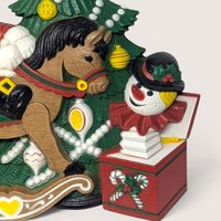 Vintage Burwood Santa Toys Wall Hanging Christmas Decor