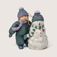 Vintage 1998 Lang and Wise Snow Nuk resin Christmas tree ornament.