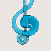 Vintage Titan Art Glass Music Note Ornament