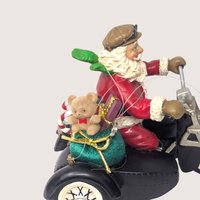 Vintage 1990s Santa On Motorcycle Ornament Christmas Decor