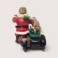 Vintage 1990s Santa On Motorcycle Ornament Christmas Decor