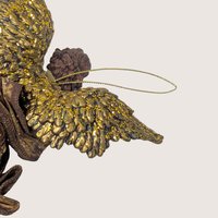 Vintage Large Fabric Mache Angel Ornament