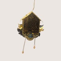 Vintage Brass Laser Cut Cuckoo Clock Christmas Ornament