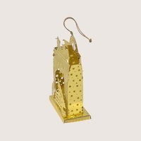 Vintage Brass Laser Cut Fireplace Christmas Ornament