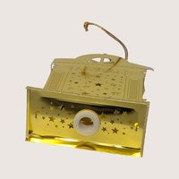 Vintage Brass Laser Cut Fireplace Christmas Ornament