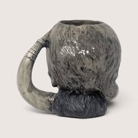 1976 Handpainted Ceramic Davy Crockett Character Mug