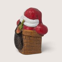 Vintage Ceramic Santa in Liquor Shoppe Chimney Figurine