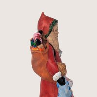 Vintage Old World Santa with Children Ceramic Figurine