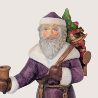 Vintage Purple Robe Santa Ceramic Figurine