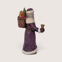Vintage Purple Robe Santa Ceramic Figurine