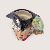 Vintage 1970s Handpainted Ceramic Long John Silver Mug
