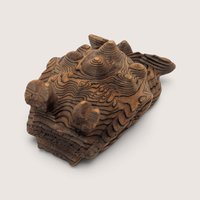 Vintage Exotic Wood Carved Owl Figurine
