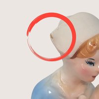 Vintage Porcelain Nurse With Baby Figurine
