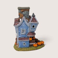 Vintage PartyLite Ceramic Haunted House Tealight Candle Holder