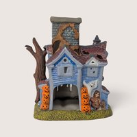 Vintage PartyLite Ceramic Haunted House Tealight Candle Holder