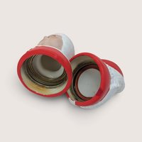 Vintage Ceramic Mr And Mrs Claus Mason Jar Topper Set With Glass Bases