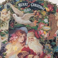 Vintage Victorian Style Christmas Collage Wall Hanging