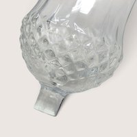 Vintage Clear Glass Peg Votive Candle Holder Pair