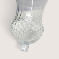 Vintage Clear Glass Peg Votive Candle Holder Pair