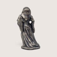 Vintage The Giant Sorcerer Pewter Crystal Ball Figurine