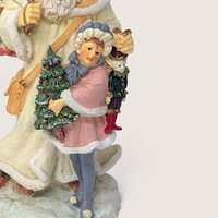 Vintage Santa With Children And Toys Christmas Figurine