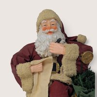 Vintage Santa Checking List Figurine