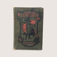 Antique 1910 hardcover book titled Richard of Jamestown by James Otis with decorative cover art.