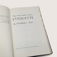 1975 The New Emily Post Etiquette Book Elizabeth L Post