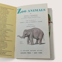 1967 Zoo Animals Golden Nature Guide Softcover Book