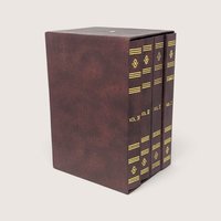 Vintage Faux Leather Bound Photo Book Case Set