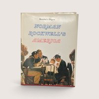 Vintage 1976 Reader's Digest hardcover edition of Norman Rockwell's America featuring classic artwork on the cover.