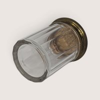 Vintage Glass Jar With Embossed Metal Lid