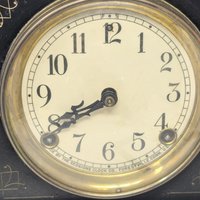 Antique E.N. Welch Mantle Clock Black Finish Architectural Case Not Working