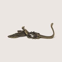 Set of 4 Vintage Brass Duck Wall Hooks