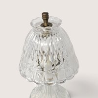 Vintage Clear Cut Glass Boudoir Lamp
