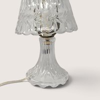 Vintage Clear Cut Glass Boudoir Lamp