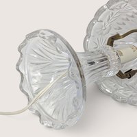Vintage Clear Cut Glass Boudoir Lamp