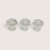 Vintage Assorted Clear Glass Cabinet Knobs And Pull Lot