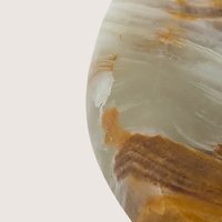 Vintage Banded Alabaster Stone Vase