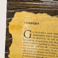 Vintage Desiderata Wood Plaque Wall Hanging