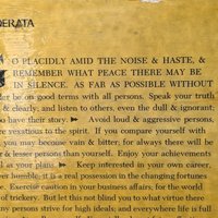Vintage Desiderata Wood Plaque Wall Hanging