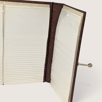 Vintage Brown Tri-Fold Photo Album Gold Filigree Storage