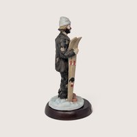 Vintage Flambro Emmett Kelly Jr Skier Porcelain Clown Figurine