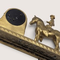 Vintage Cowboy Horse Horseshoe Electric Clock, Cord Cut