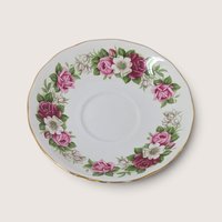 Vintage Queen Anne Bone China Floral Tea Cup And Saucer