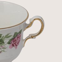 Vintage Queen Anne Bone China Floral Tea Cup And Saucer