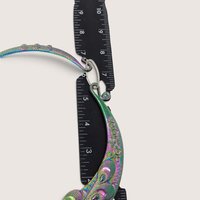 Vintage Rainbow Iridescent Metal Peacock Collar Bib Necklace
