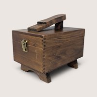 Vintage Wooden Shoe Shine Box Valet