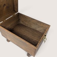 Vintage Wooden Shoe Shine Box Valet